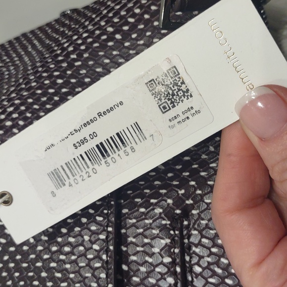 Hammitt expresso reserve handbag detachable strap Zip Top Leather Brown Purse - Picture 10 of 13